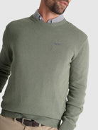 GREEN WOOL PULLOVER LONG SLEEVE REGULAR FIT MR. BLUE