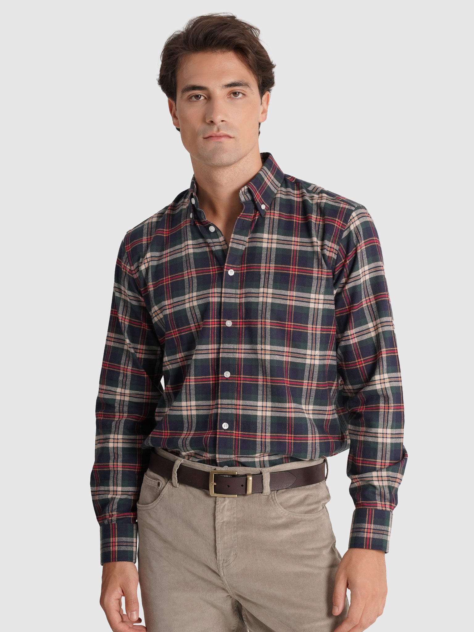 BLUE FLANNEL SHIRT LONG SLEEVE REGULAR FIT MR. BLUE
