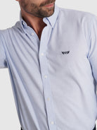 CAMISA FRANELA AZUL MANGA LARGA REGULAR FIT MR. AZUL