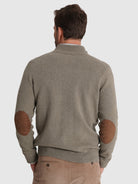 JERSEY DE LANA VERDE CON CODERAS MR REGULAR FIT. AZUL