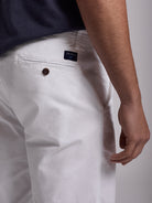 WHITE COTTON BERMUDA REGULAR FIT MR. BLUE