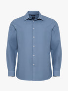 CAMISA ALGODÓN AZUL MANGA LARGA SASTRERÍA MR. AZUL
