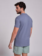 POLO AZUL MANGA CORTA REGULAR FIT MR. AZUL