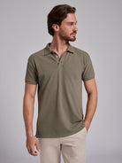 POLO DE ALGODÓN VERDE MANGA CORTA REGULAR FIT MARK BELLUCCI