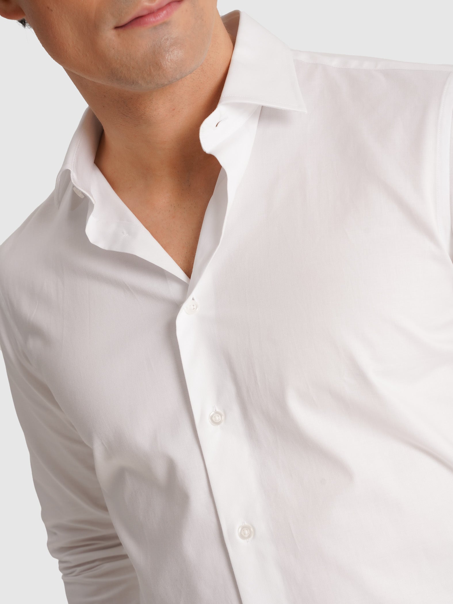 CAMISA SARGA BLANCA MANGA LARGA CLASSIC FIT MR. AZUL