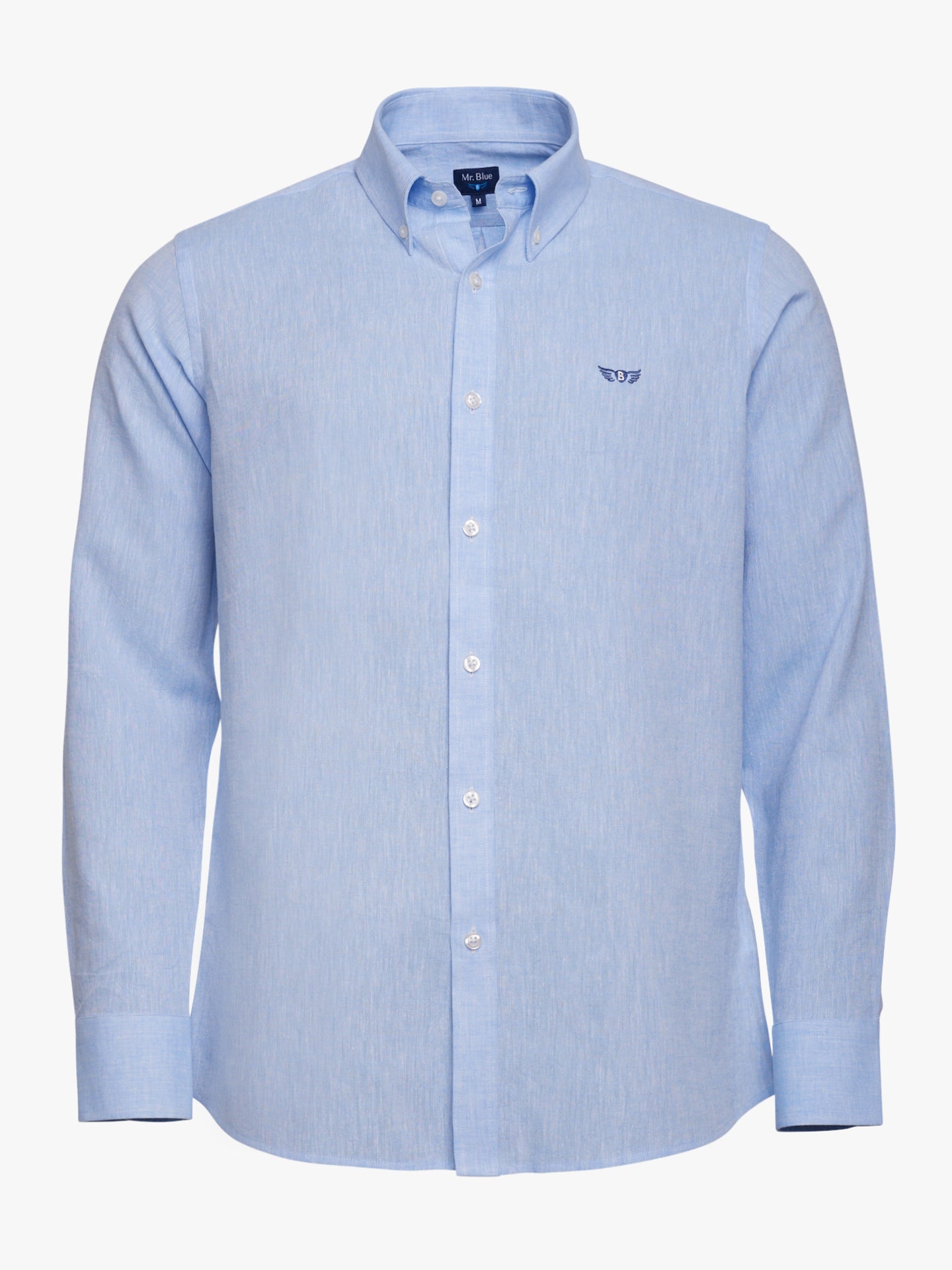 CAMISA MR AZUL MANGA LARGA REGULAR FIT. AZUL