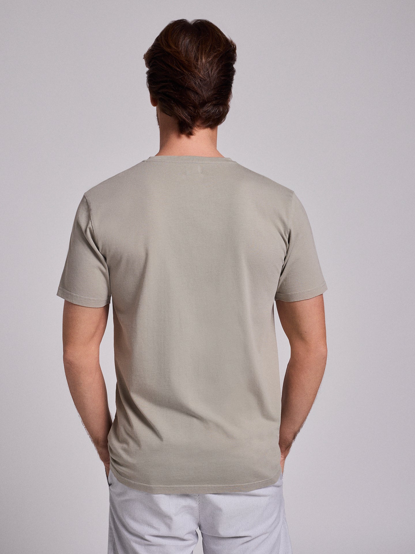CAMISETA ALGODÓN VERDE MANGA CORTA REGULAR FIT MR. AZUL