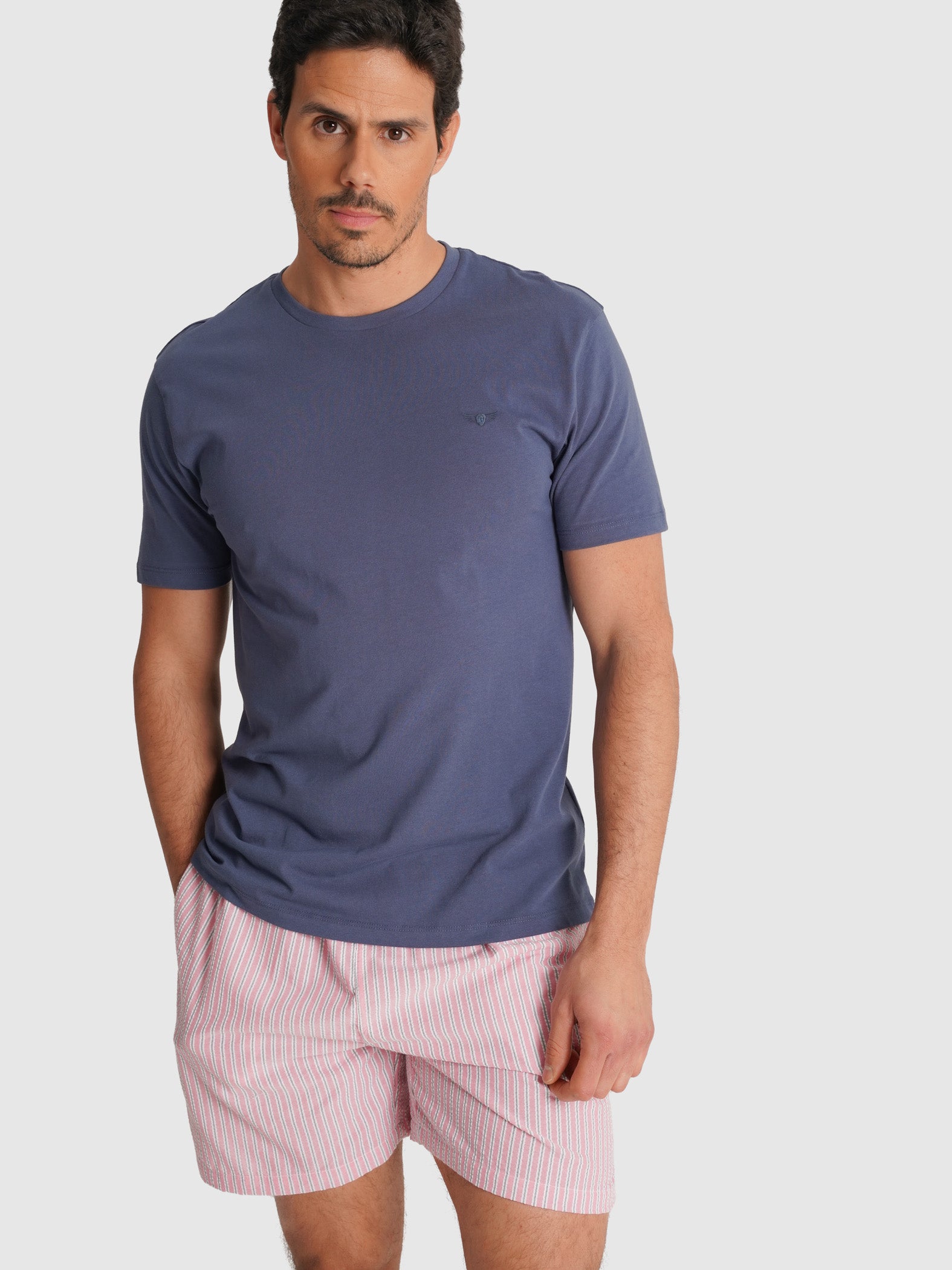 BLUE T-SHIRT SHORT SLEEVE REGULAR FIT MR. BLUE