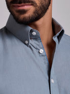 CAMISA LINO AZUL MANGA LARGA REGULAR FIT MR. AZUL