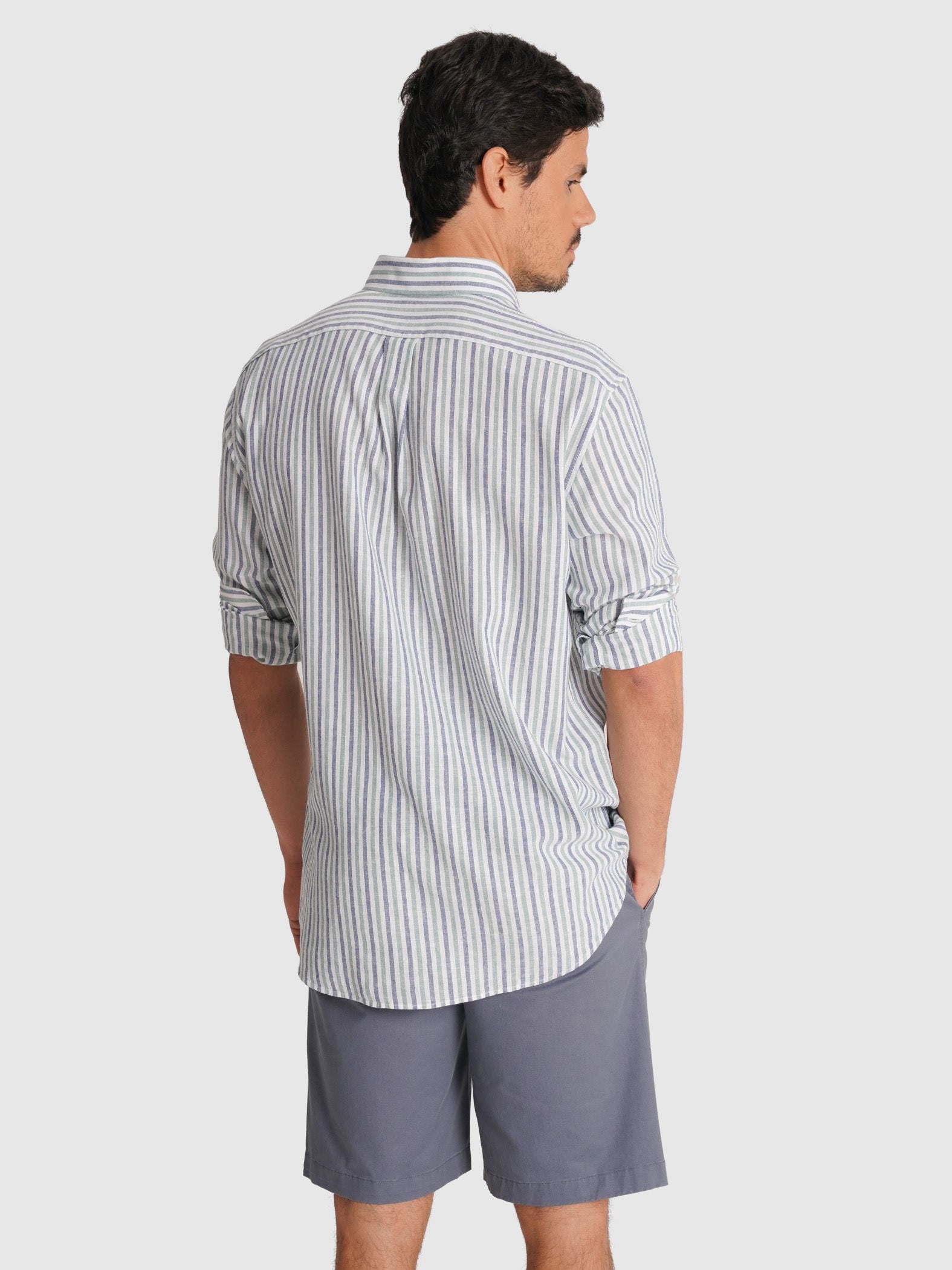LONG SLEEVE GREEN SHIRT REGULAR FIT MR. BLUE