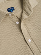 CAMISA ALGODÓN VERDE MANGA CORTA REGULAR FIT MR. AZUL
