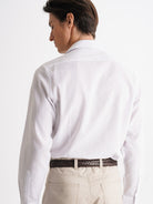 Camisa de lino blanca slim fit Mr. Blue