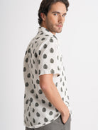 Camisa Regular Fit Lino Gris Mr. Blue