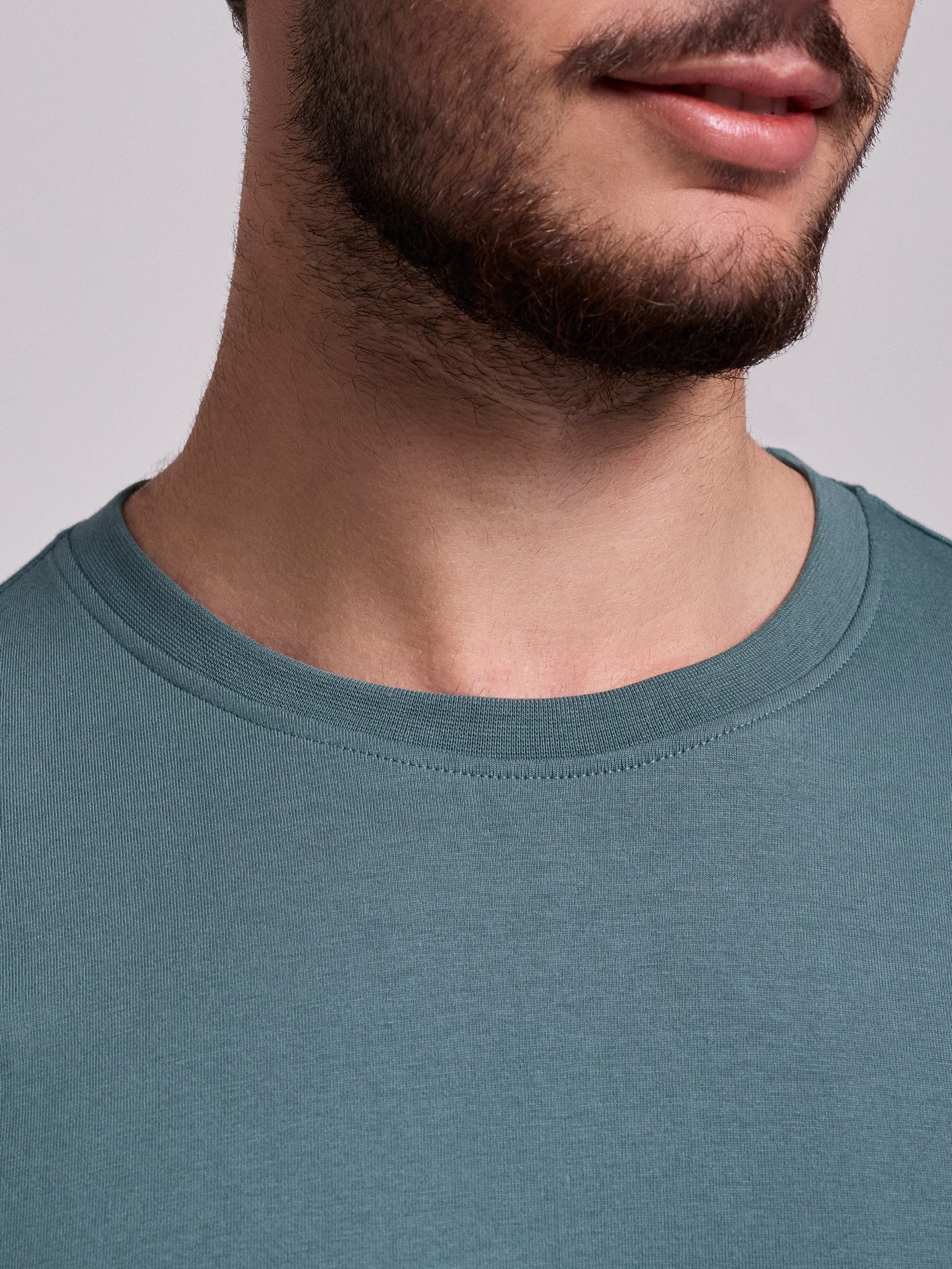 CAMISETA ALGODÓN VERDE MANGA CORTA REGULAR FIT MR. AZUL