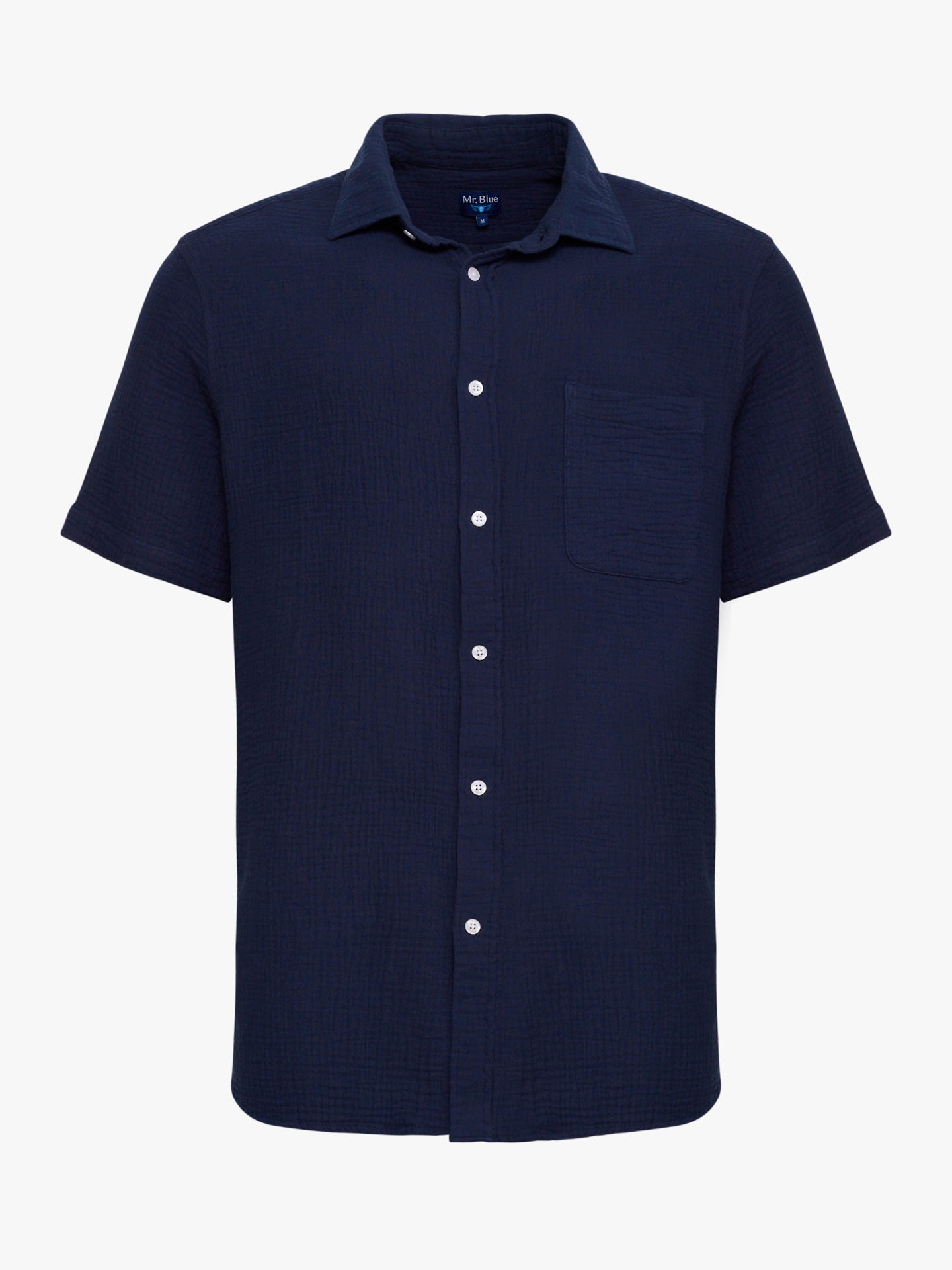 SEERSUCKER BLUE SHORT SLEEVE REGULAR FIT MR. BLUE