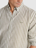 CAMISA MANGA LARGA VERDE REGULAR FIT MR. AZUL