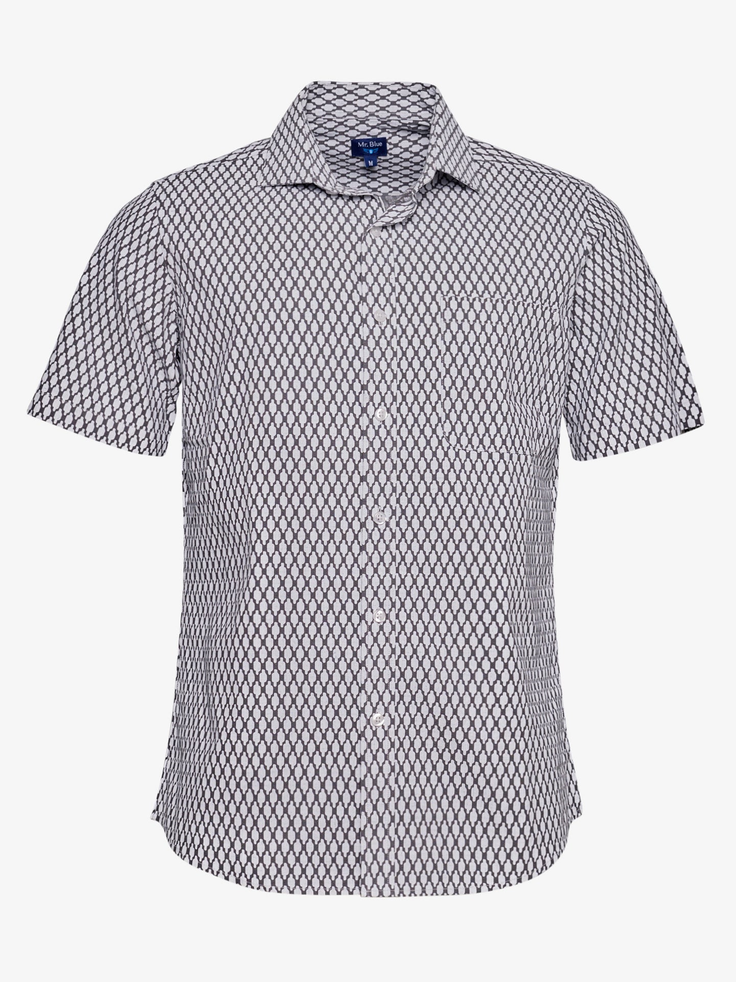 Camisa Regular Fit Lino Gris Mr. Blue