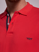 POLO ROJO MANGA CORTA REGULAR FIT MR. AZUL