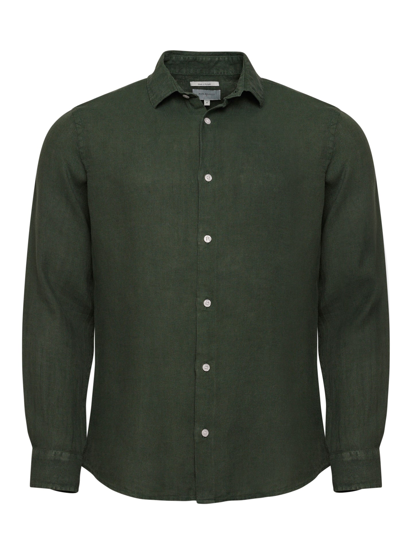 CAMISA LINO VERDE MANGA LARGA SASTRERÍA MARK BELLUCCI