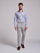 GRAY COTTON SLIM FIT MR. BLUE