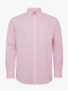 Camisa de corte estándar de lino rosa de Mr. Blue