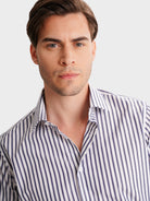 CAMISA MR AZUL SLIM FIT. AZUL