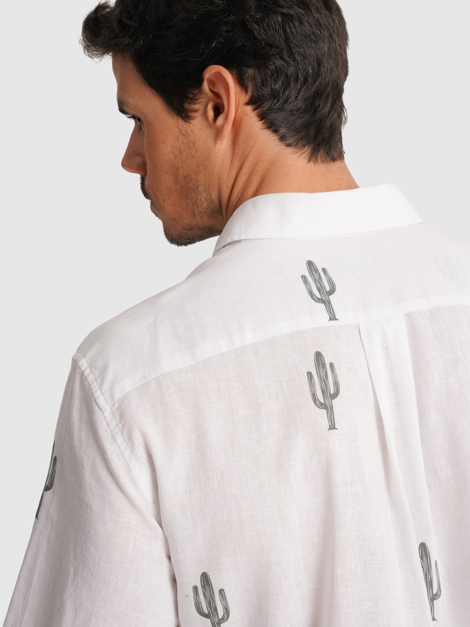 CAMISA CRUDA MANGA CORTA REGULAR FIT MR. AZUL