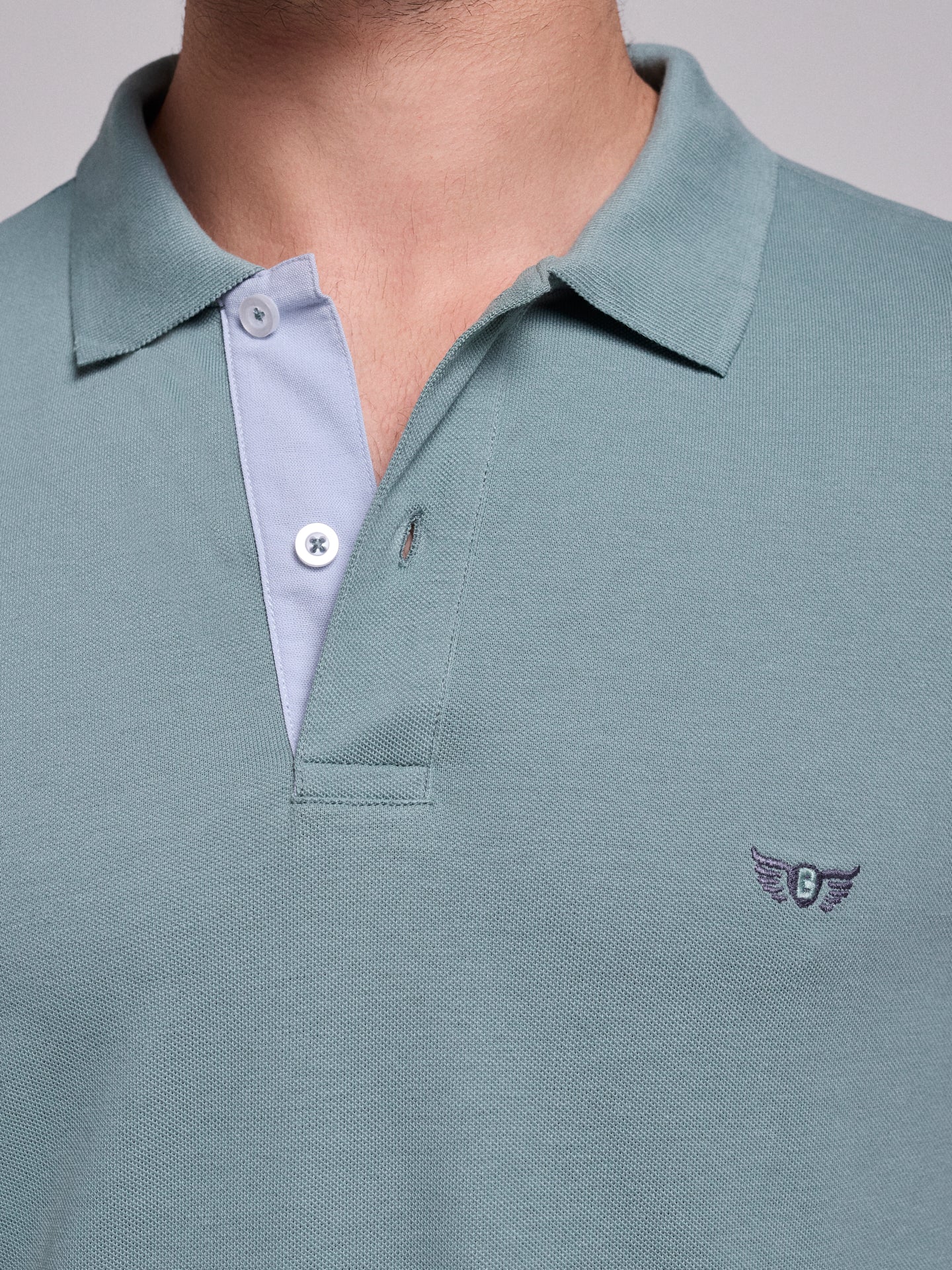 GREEN POLO SHORT SLEEVE REGULAR FIT MR. BLUE