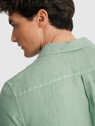 TAILORED FIT LONG SLEEVE GREEN SHIRT MARK BELLUCCI
