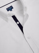 CAMISA ALGODÓN BLANCA MANGA LARGA REGULAR FIT MR. AZUL