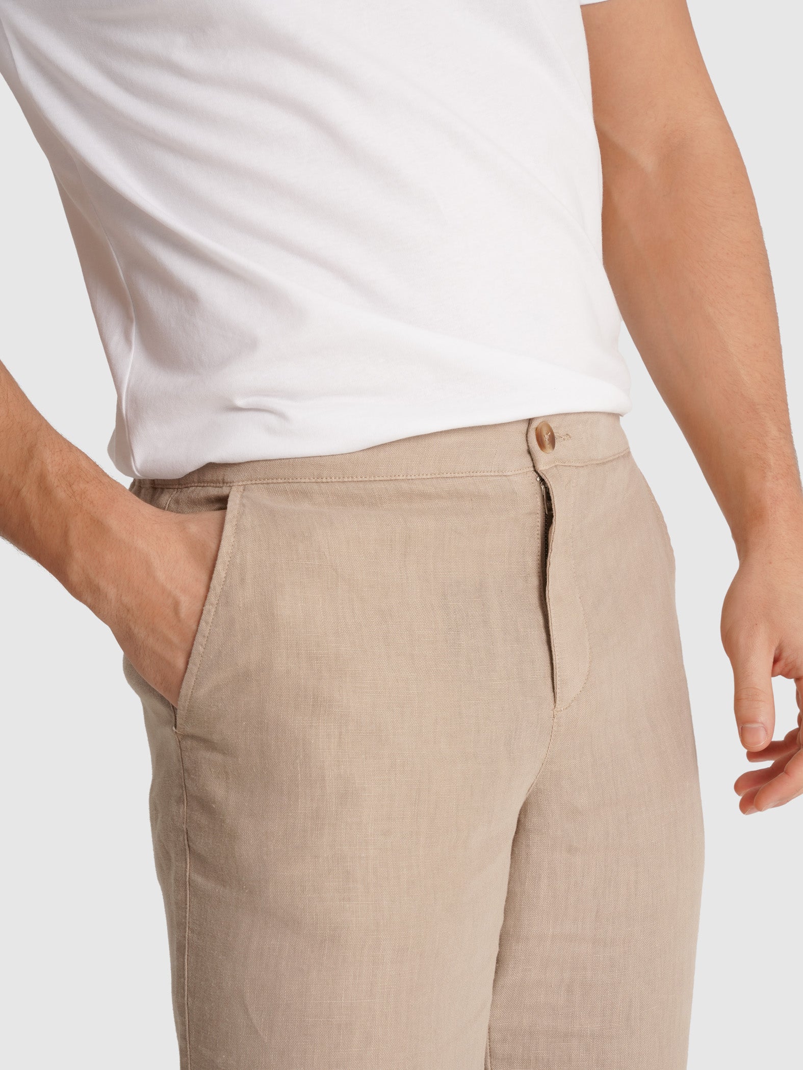 PANTALÓN REGULAR FIT BEIGE MARK BELLUCCI