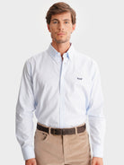 BLUE REGULAR FIT MR SHIRT. BLUE