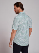 CAMISA LINO VERDE MANGA CORTA REGULAR FIT MR. AZUL