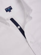 CAMISA ALGODÓN BLANCA MANGA CORTA REGULAR FIT MR. AZUL