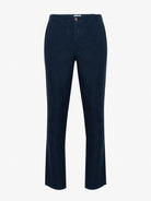 REGULAR FIT BLUE LINEN TROUSERS MARK BELLUCCI