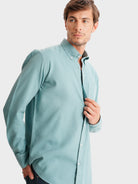 GREEN REGULAR FIT MR SHIRT. BLUE