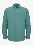 CAMISA LINO VERDE MANGA LARGA REGULAR FIT MR. AZUL