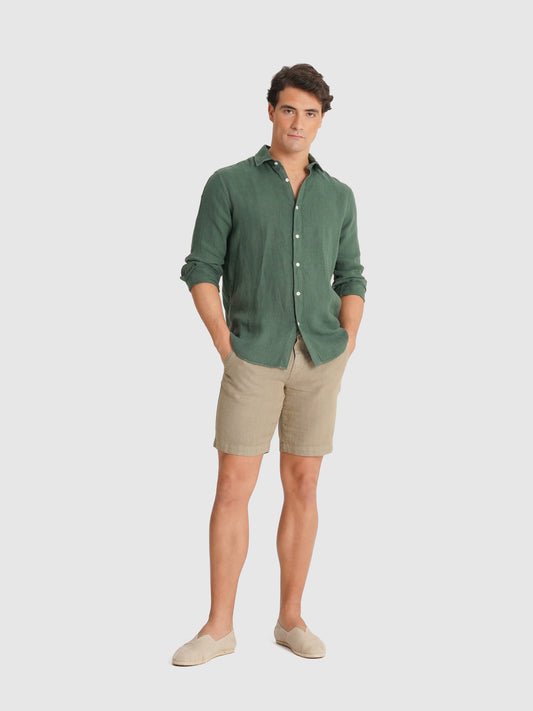 CAMISA LINHO REGULAR FIT VERDE LISA MARK BELLUCCI