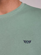 CAMISETA ALGODÓN VERDE MANGA CORTA REGULAR FIT MR. AZUL