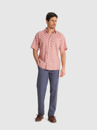 CAMISA NARANJA MANGA CORTA REGULAR FIT MR. AZUL
