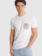 WHITE T-SHIRT SHORT SLEEVE REGULAR FIT MR. BLUE