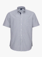 CAMISA ALGODÓN AZUL MANGA CORTA REGULAR FIT MR. AZUL
