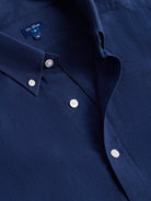 Camisa Regular Fit Lino Azul Mr. Blue