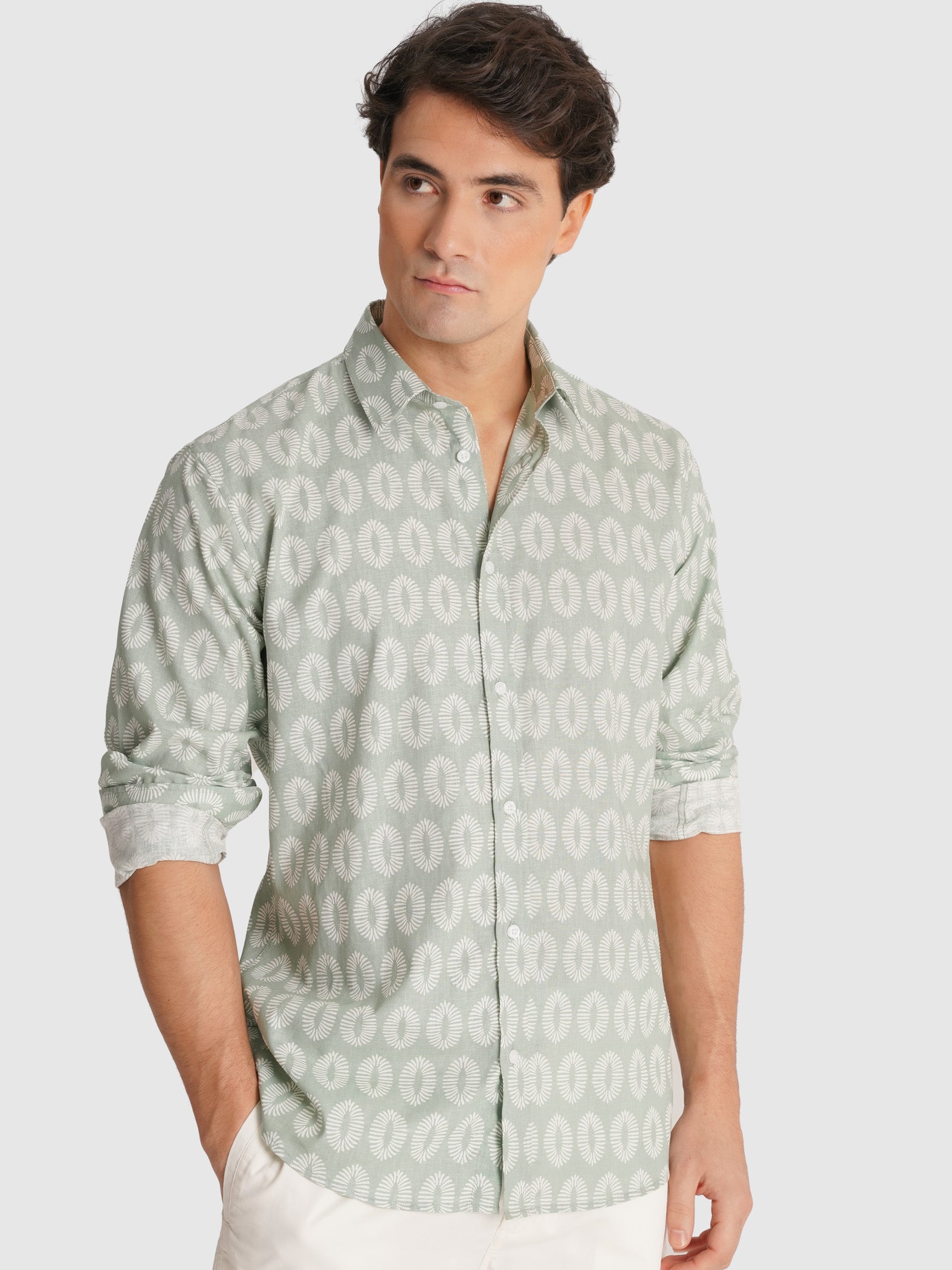 CAMISA MR AZUL MANGA LARGA REGULAR FIT. AZUL