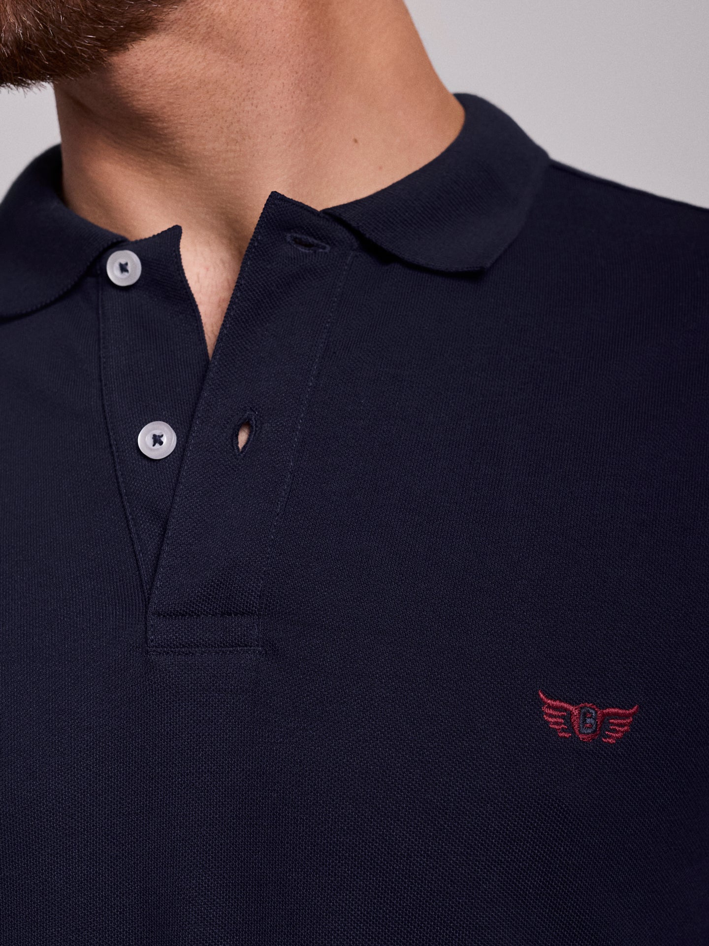 POLO AZUL MANGA CORTA REGULAR FIT MR. AZUL