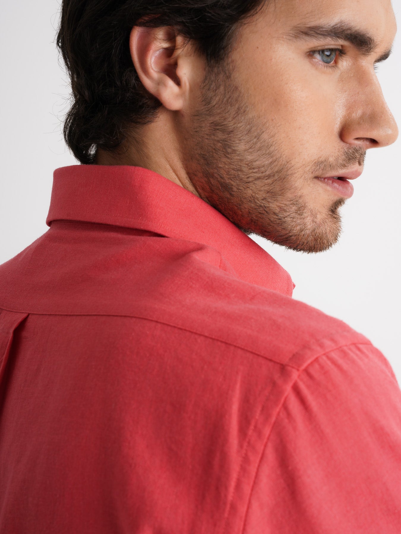 Mr. Blue Pink Linen Regular Fit Shirt