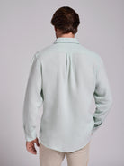 GREEN LINEN SHIRT LONG SLEEVE TAILORED FIT MARK BELLUCCI