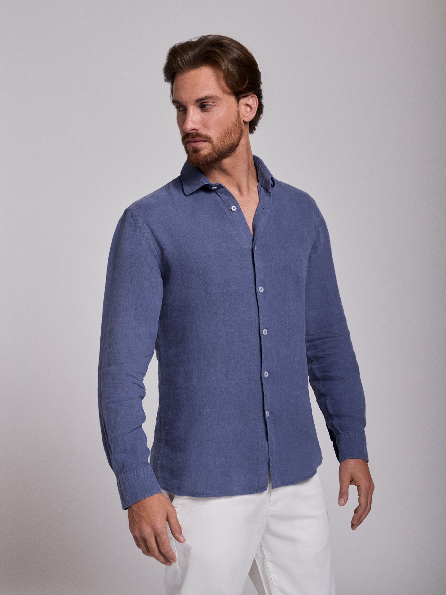 CAMISA SASTRERÍA MANGA LARGA AZUL MARK BELLUCCI