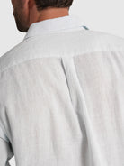 CAMISA LINO AZUL MANGA LARGA SASTRERÍA MARK BELLUCCI