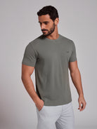 CAMISETA ALGODÓN VERDE MANGA CORTA REGULAR FIT MR. AZUL